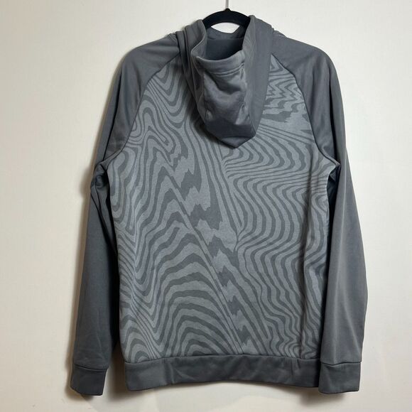 Nike Hoodie Mens S Gray Dri Fit Therma Soft Training Pullover Fleece Sweatshirt - Picture 3 of 6